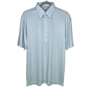 Collars & Co Polo Shirt Mens Large Light Blue Dress Collar Point English Spread
